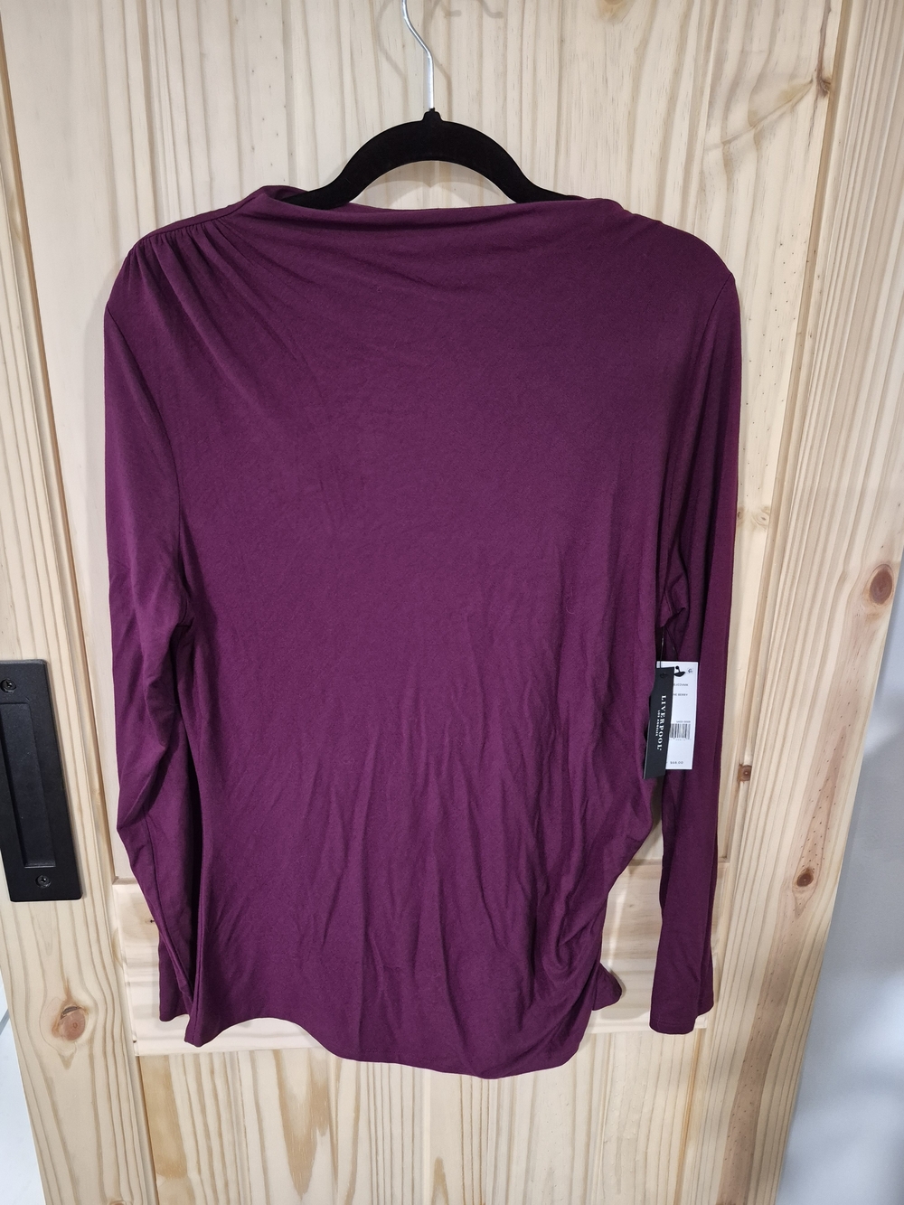 Women’s Long Sleeve Tee in Plum by Liverpool